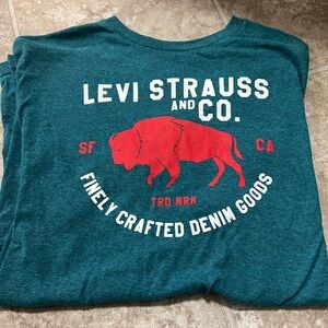 Levi's Teal and Red Graphic Tee